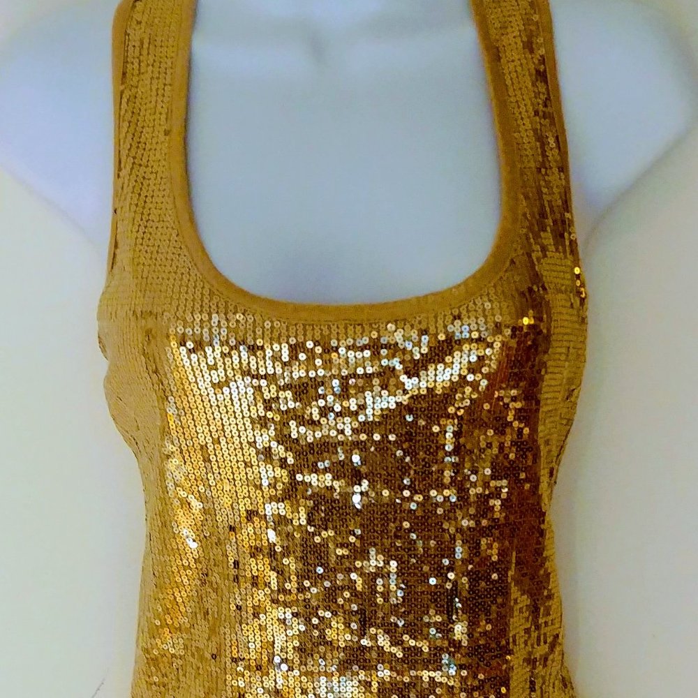Gold sequins top